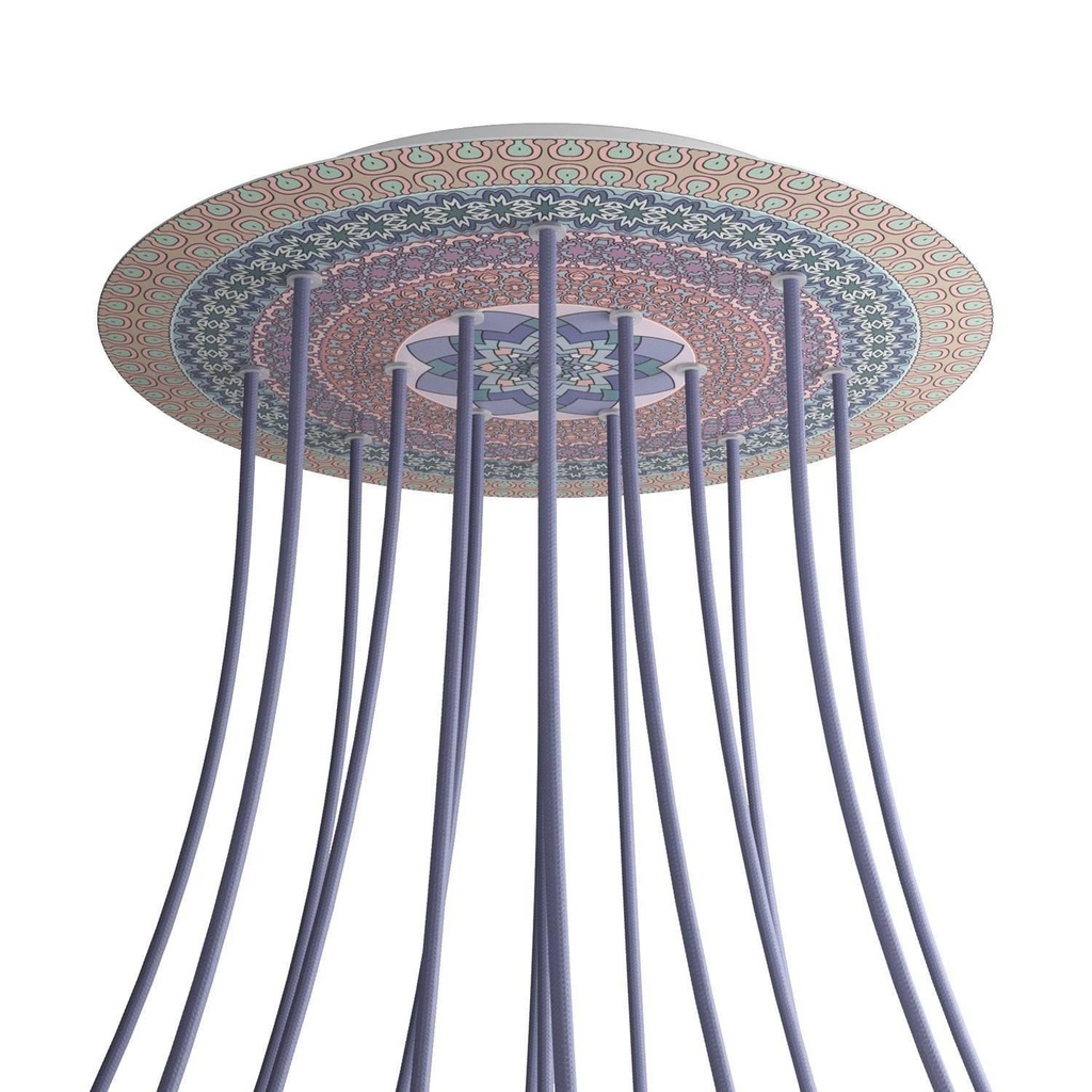 Rosone XXL Rose-One rotondo, diametro 400 mm con 15 fori e 4 fori