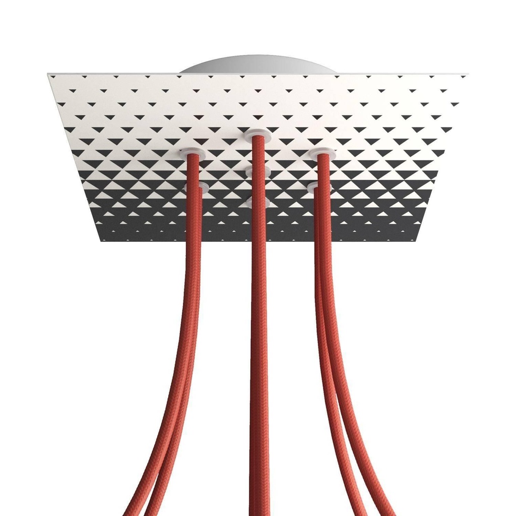 Rose-One square rosette, 200 mm with 7 holes and 4 side holes - PROMO