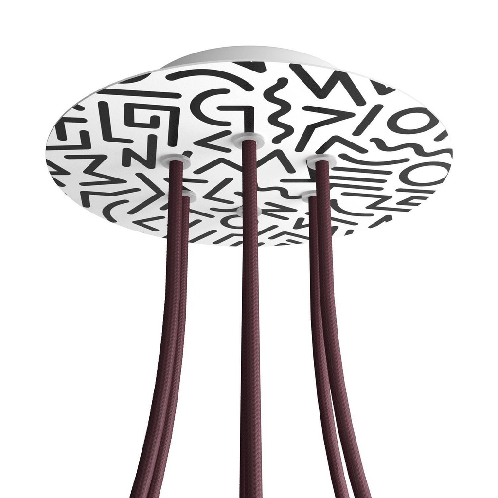 Rose-One round rosette, diameter 200 mm with 6 holes and 4 holes