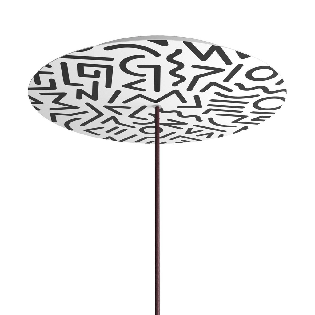 Rose-One XXL rosette round, 400 mm diameter with 1 hole and 4 holes