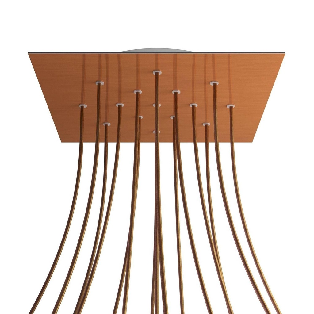 XXL Rose-One square rosette, 400 mm with 15 holes and 4 side holes