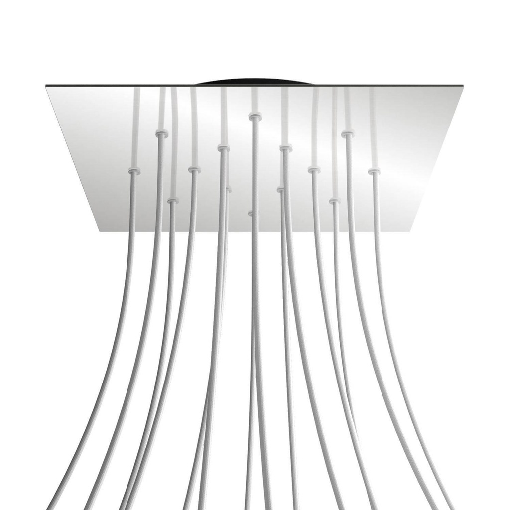 XXL Rose-One square rosette, 400 mm with 14 holes and 4 side holes