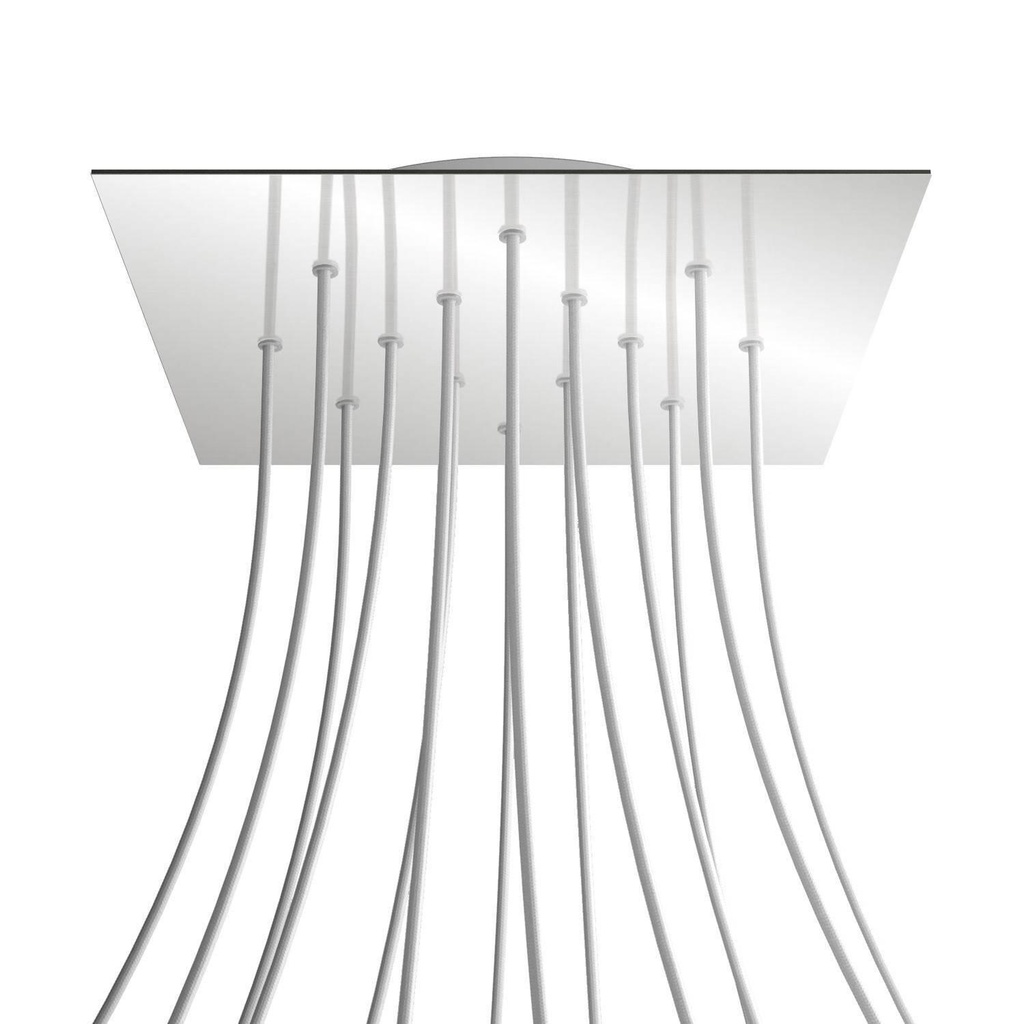XXL Rose-One square rosette, 400 mm with 14 holes and 4 side holes