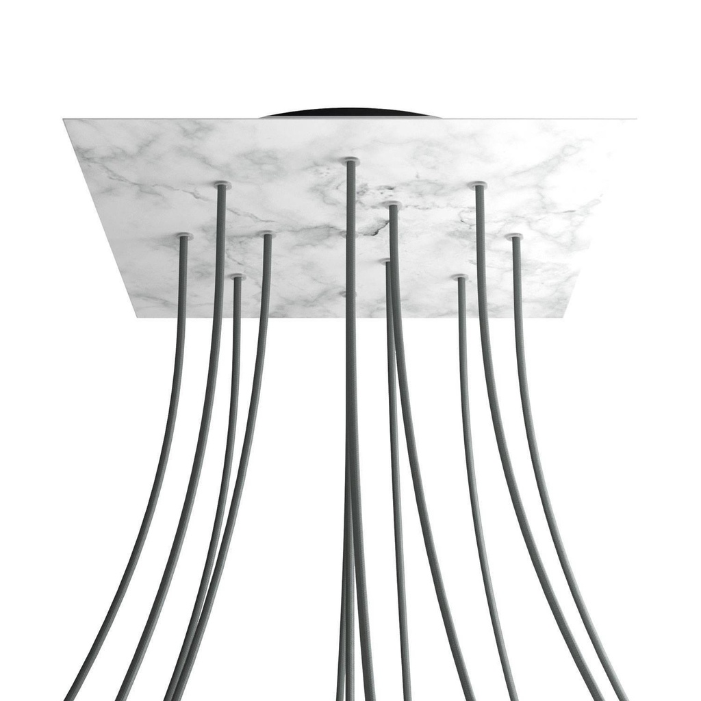 XXL Rose-One square rosette, 400 mm with 12 holes and 4 side holes