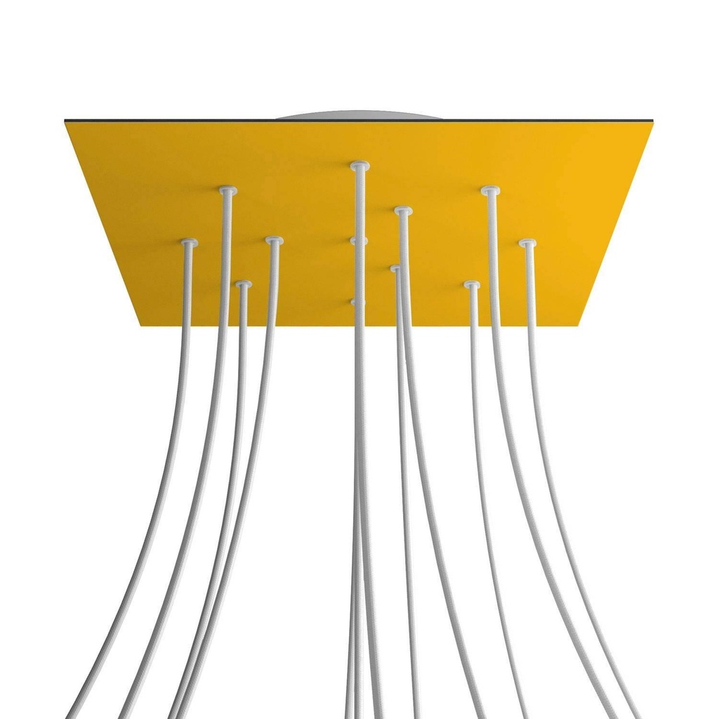 XXL Rose-One square rosette, 400 mm with 12 holes and 4 side holes