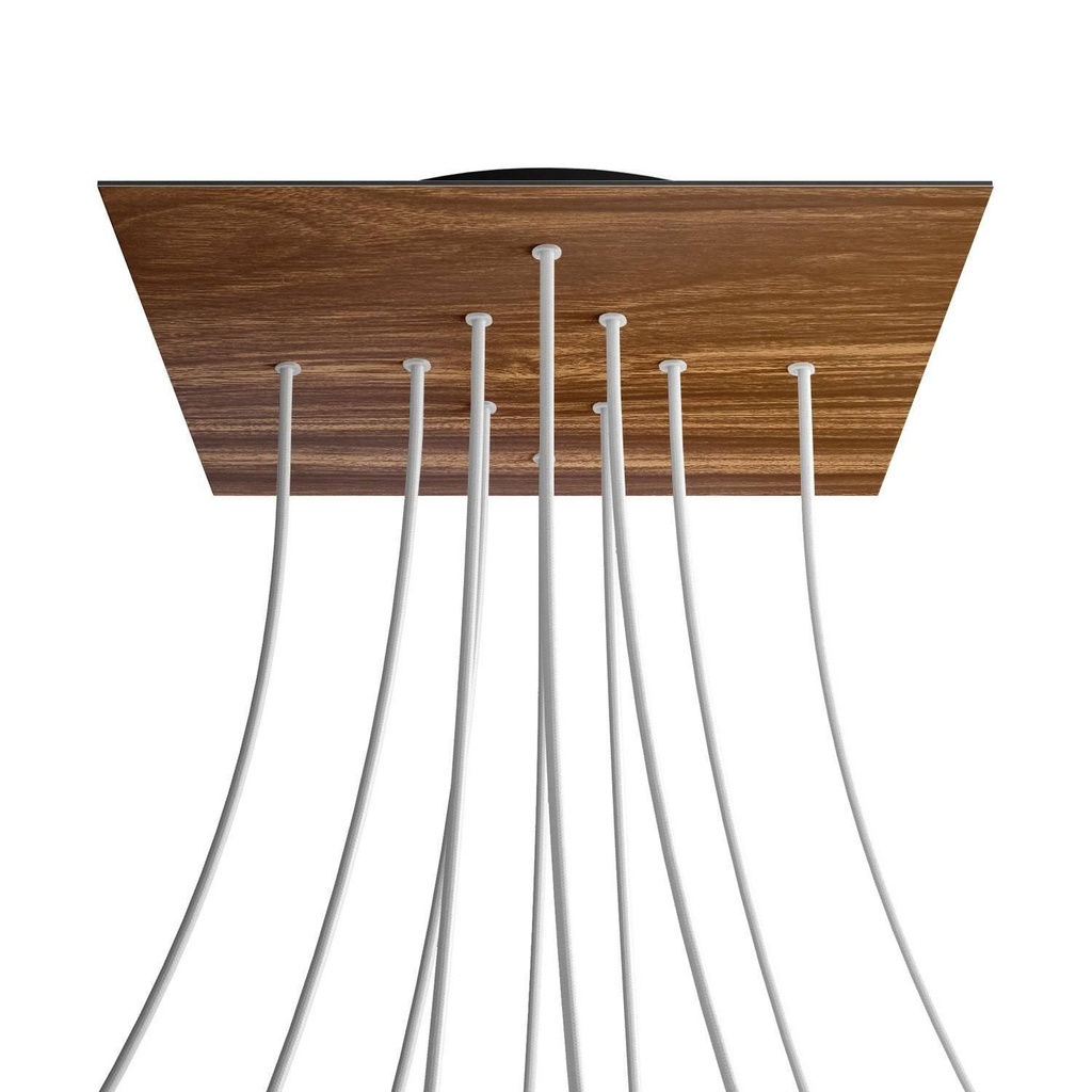 Rosone XXL Rose-One quadrato, 400 mm con 10 fori e 4 fori laterali