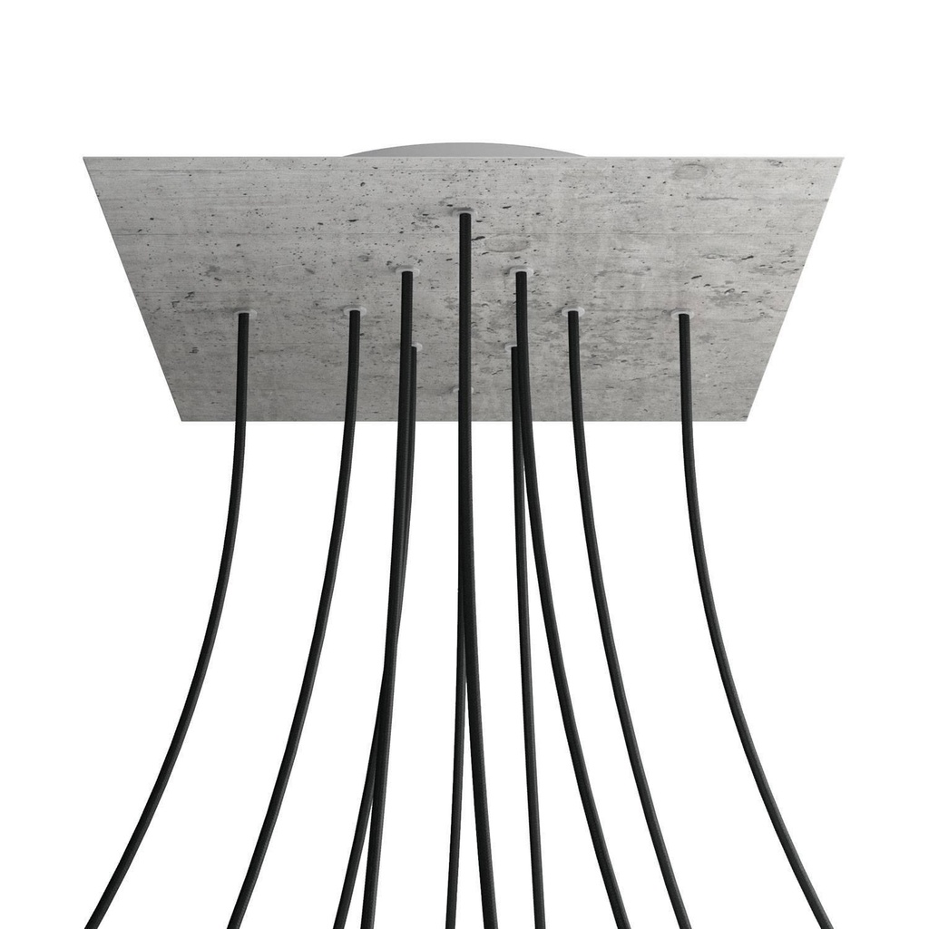 XXL Rose-One square rosette, 400 mm with 10 holes and 4 side holes