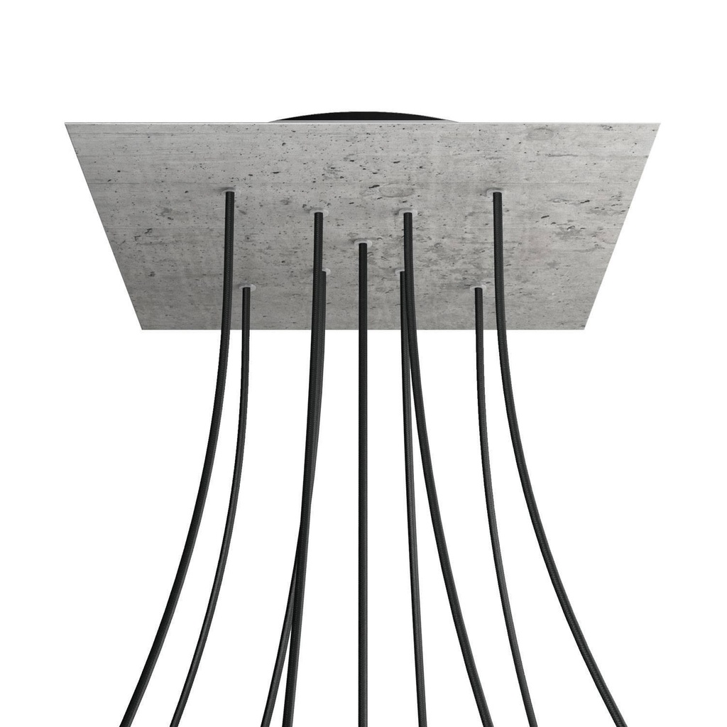 [8050997077655] XXL Rose-One square rosette, 400 mm with 9 X holes and 4 side holes