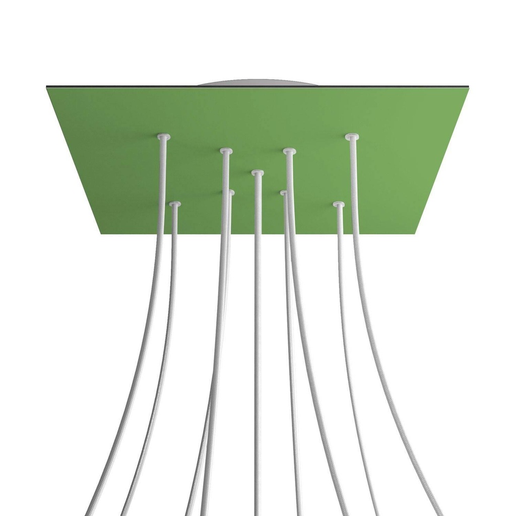 [8050997074876] XXL Rose-One square rosette, 400 mm with 9 X holes and 4 side holes