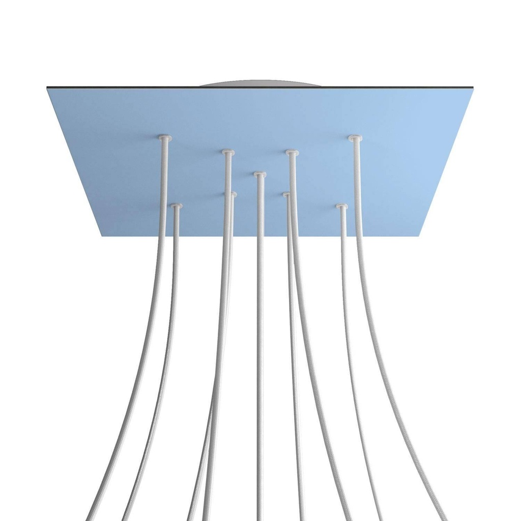 XXL Rose-One square rosette, 400 mm with 9 X holes and 4 side holes