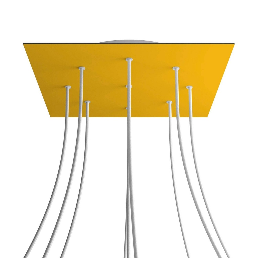 [8050997073480] XXL Rose-One square rosette, 400 mm with 9 holes and 4 side holes
