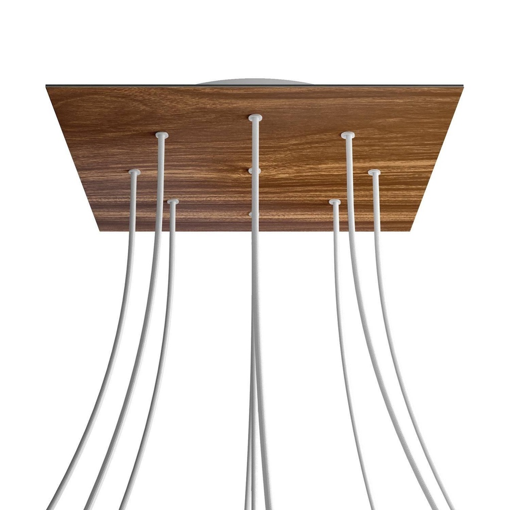 XXL Rose-One square rosette, 400 mm with 9 holes and 4 side holes