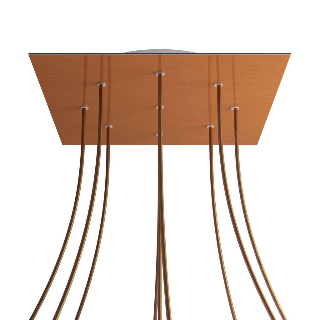 [8057730862219] XXL Rose-One square rosette, 400 mm with 9 holes and 4 side holes