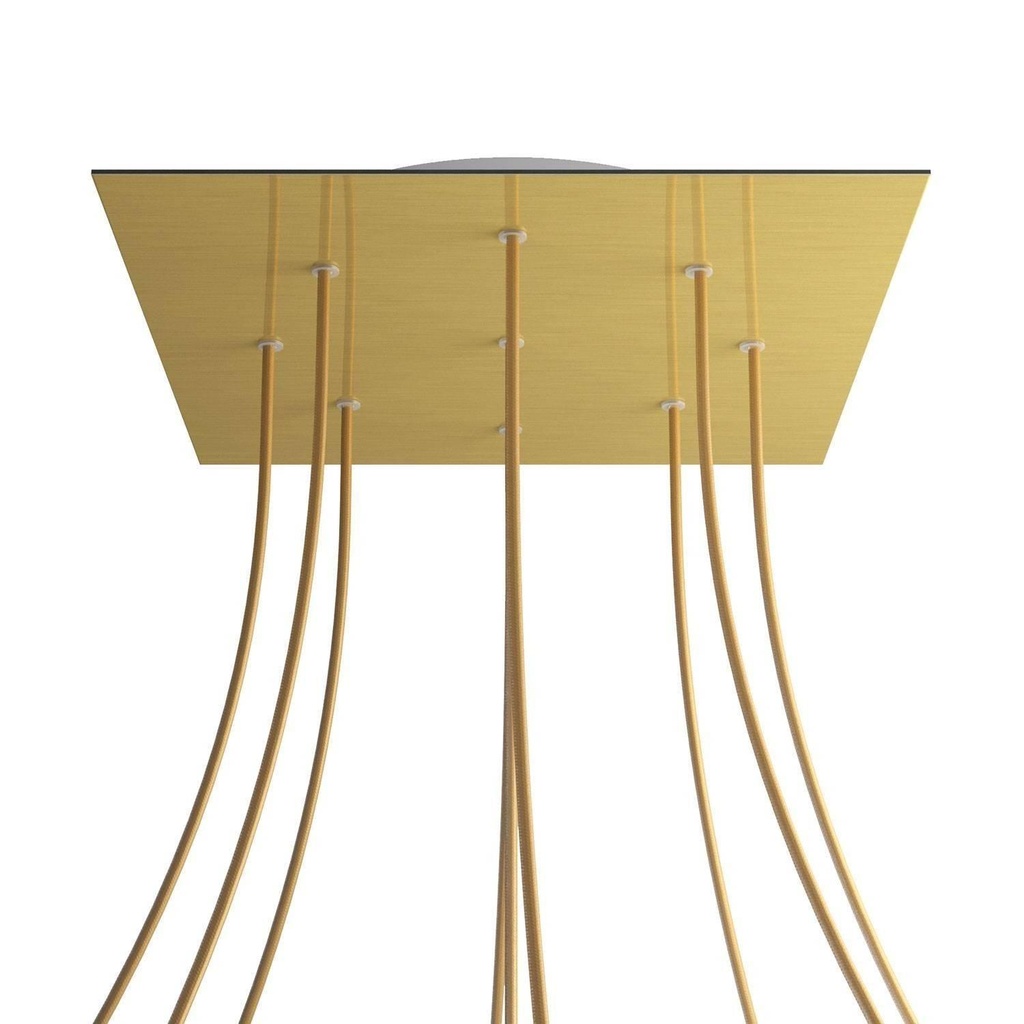 XXL Rose-One square rosette, 400 mm with 9 holes and 4 side holes