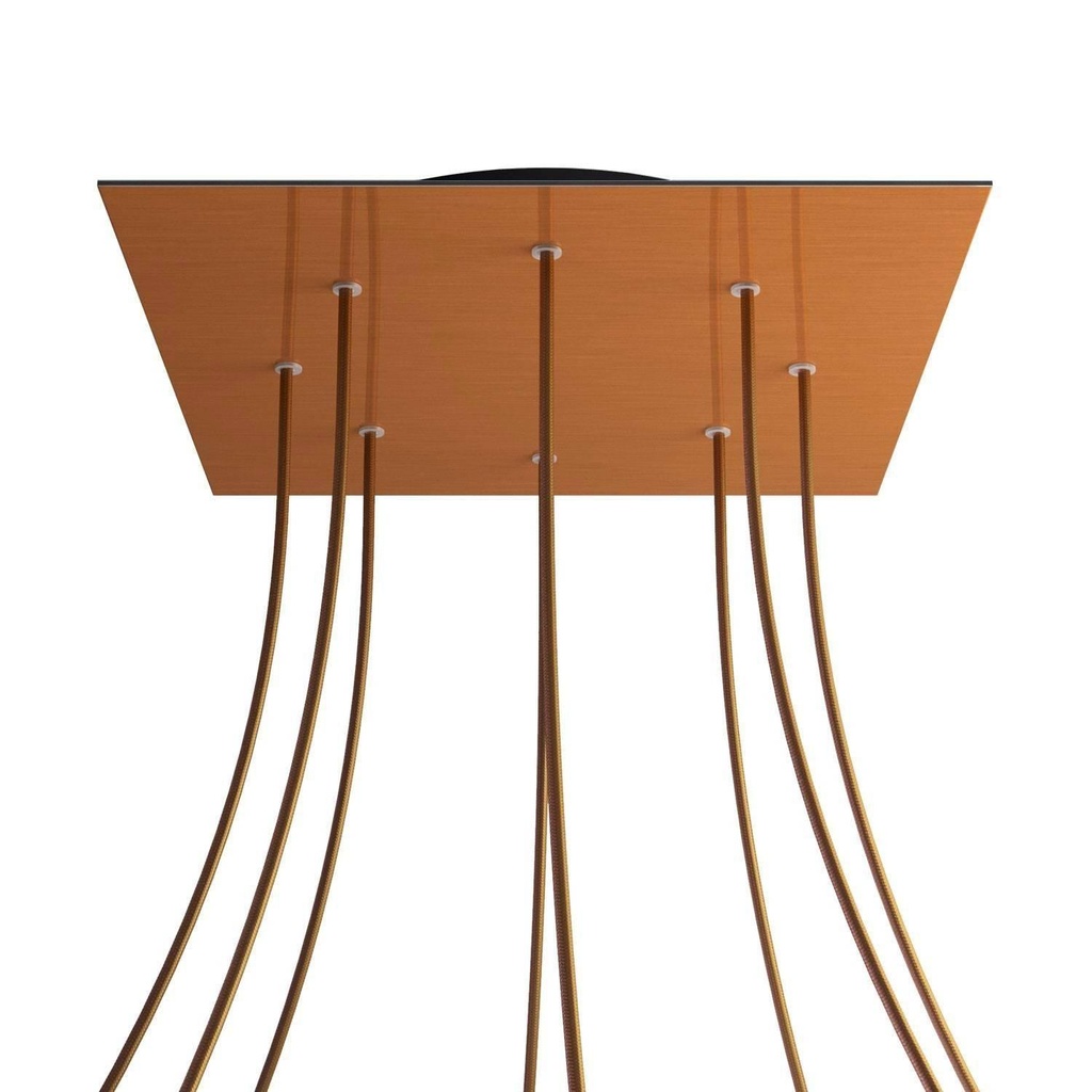 XXL Rose-One square rosette, 400 mm with 8 holes and 4 side holes