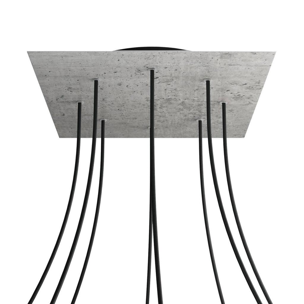 XXL Rose-One square rosette, 400 mm with 8 holes and 4 side holes