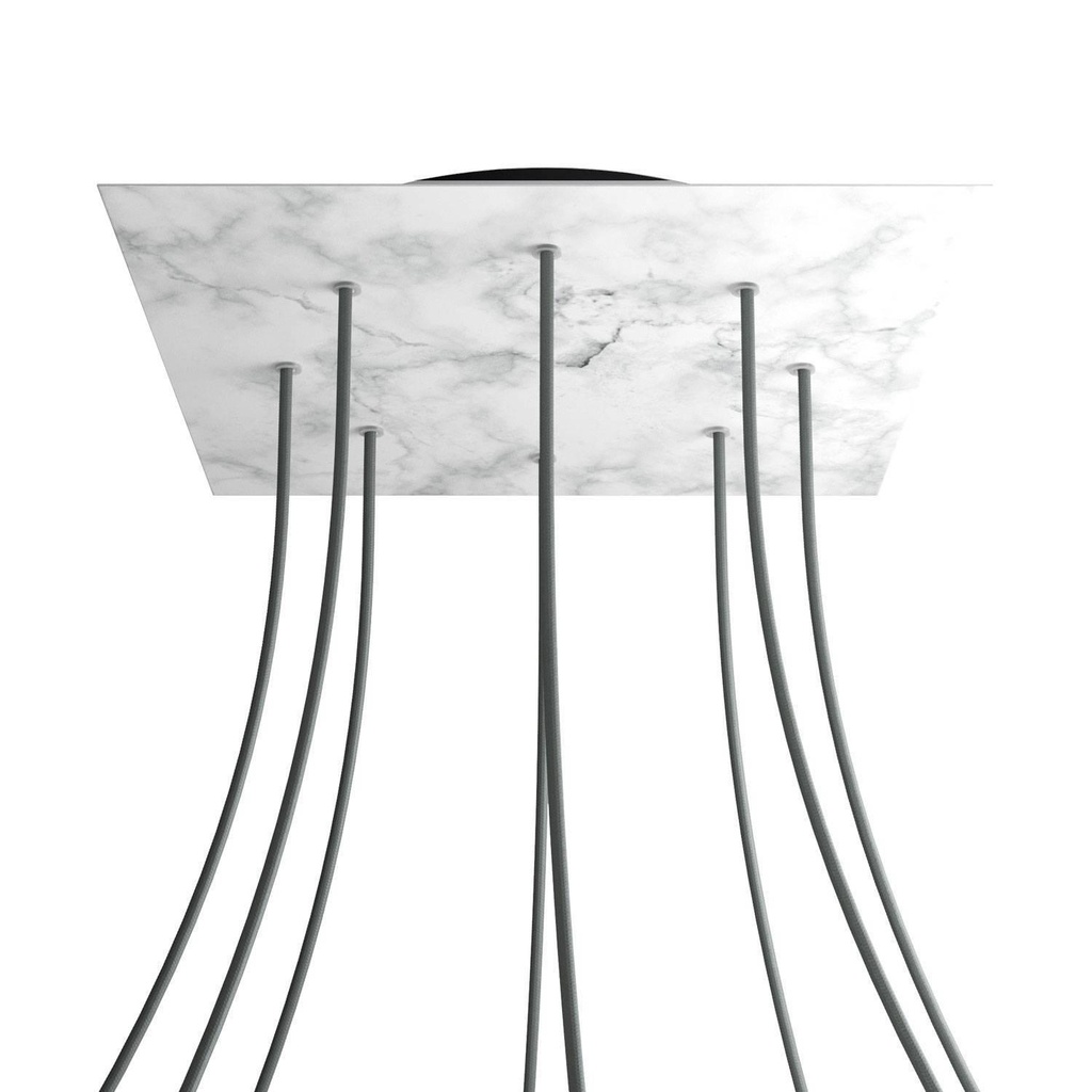 [8050997077174] XXL Rose-One square rosette, 400 mm with 8 holes and 4 side holes