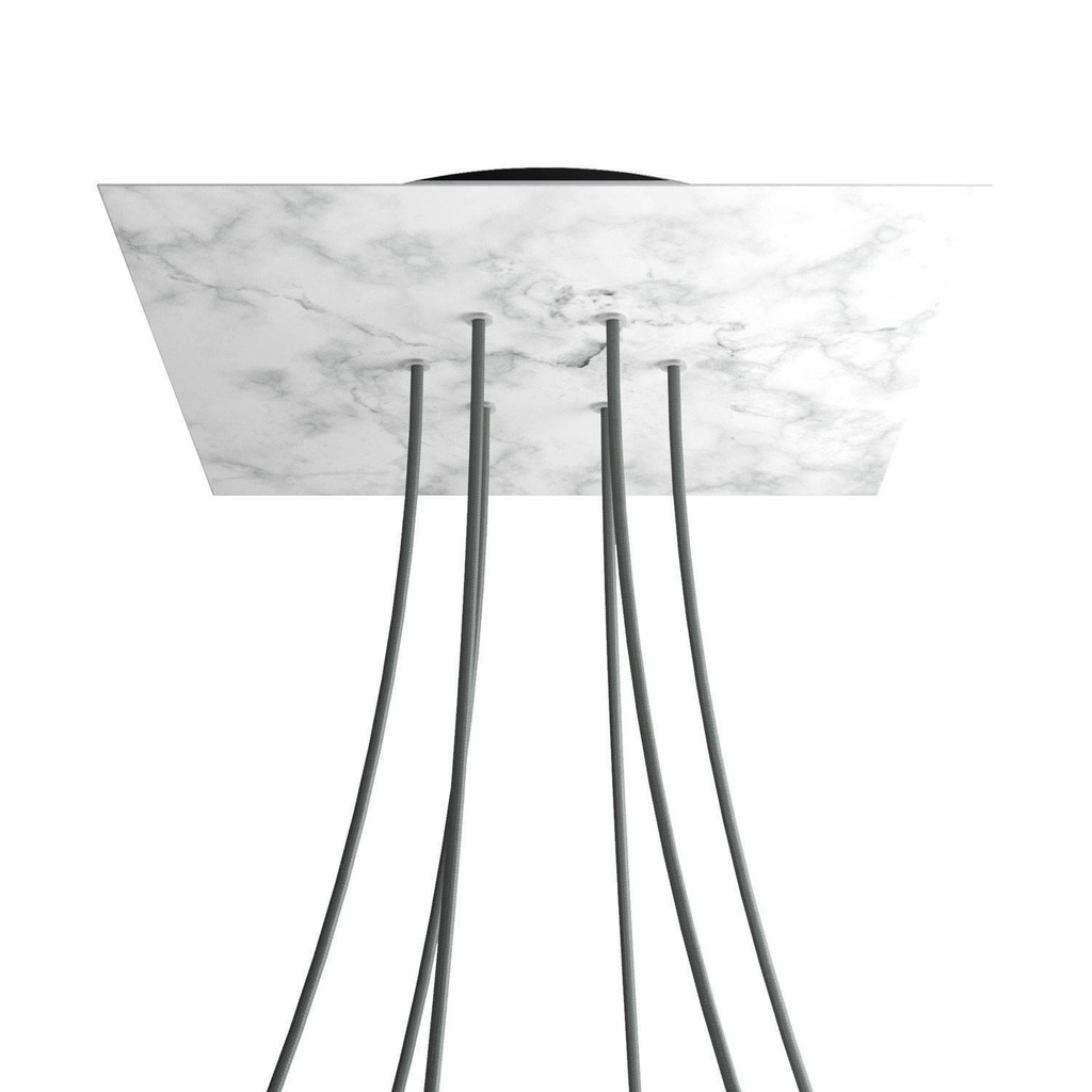 [8050997077167] XXL Rose-One square rosette, 400 mm with 6 holes and 4 side holes