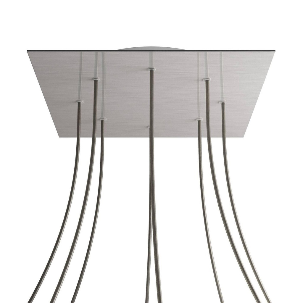 [8057730862196] XXL Rose-One square rosette, 400 mm with 8 holes and 4 side holes