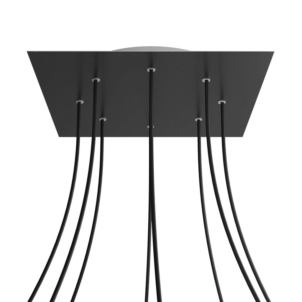 [8057730846097] XXL Rose-One square rosette, 400 mm with 8 holes and 4 side holes