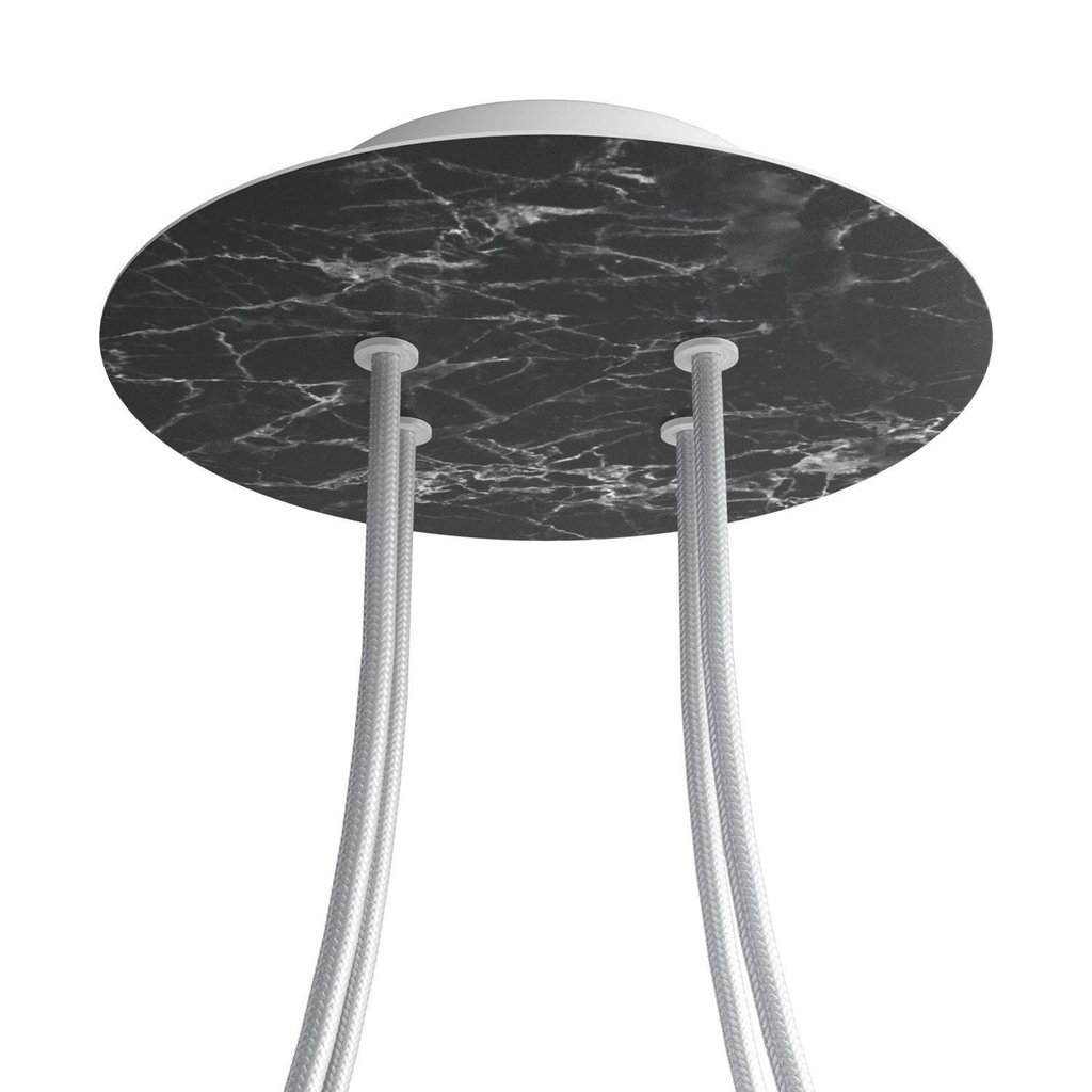 Rose-One rosette round, diameter 200 mm with 4 holes and 4 side holes