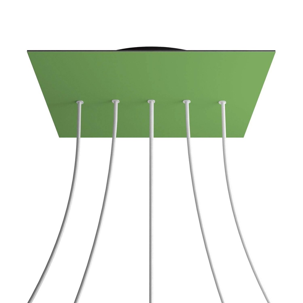 Rosone XXL Rose-One quadrato, 400 mm con 5 fori in linea e 4 fori