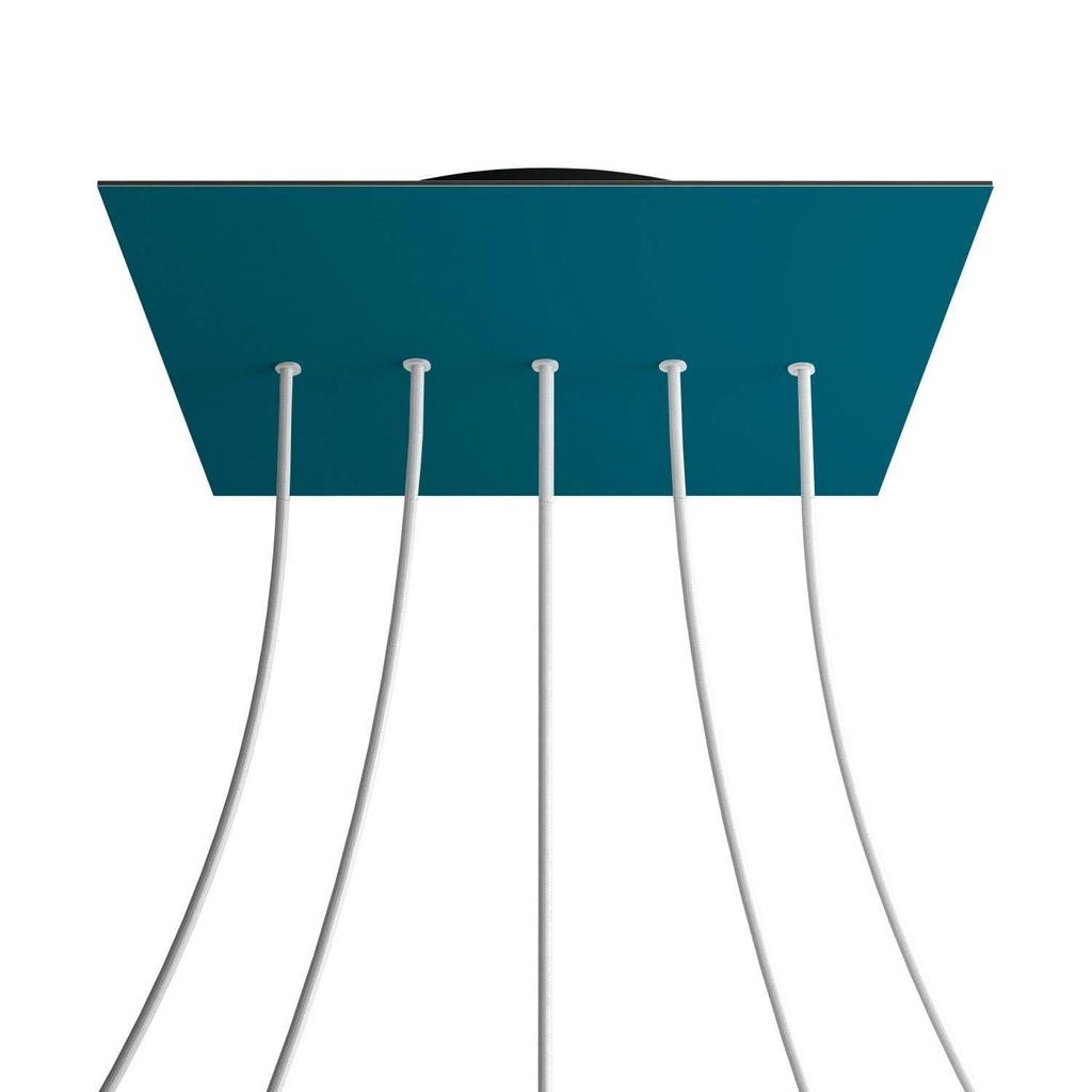 XXL Rose-One square rosette, 400 mm with 5 holes in line and 4 holes