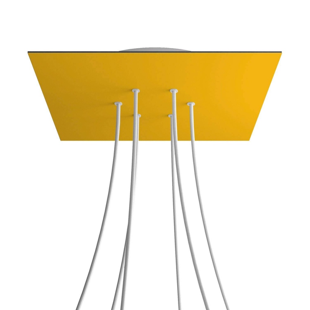 [8050997073466] XXL Rose-One square rosette, 400 mm with 6 holes and 4 side holes