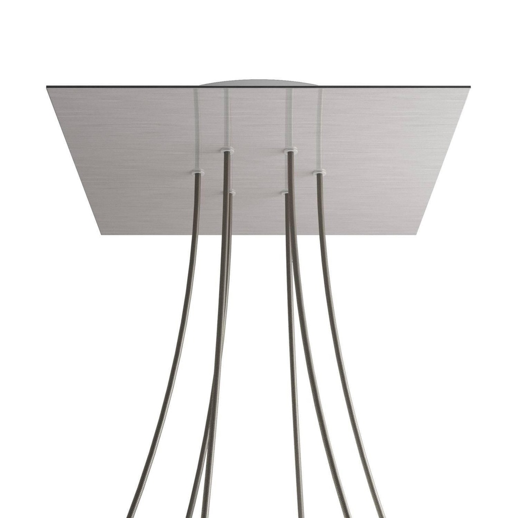 [8057730862165] XXL Rose-One square rosette, 400 mm with 6 holes and 4 side holes