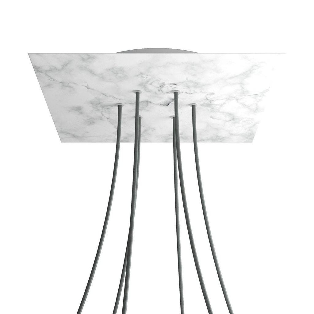 XXL Rose-One square rosette, 400 mm with 6 holes and 4 side holes