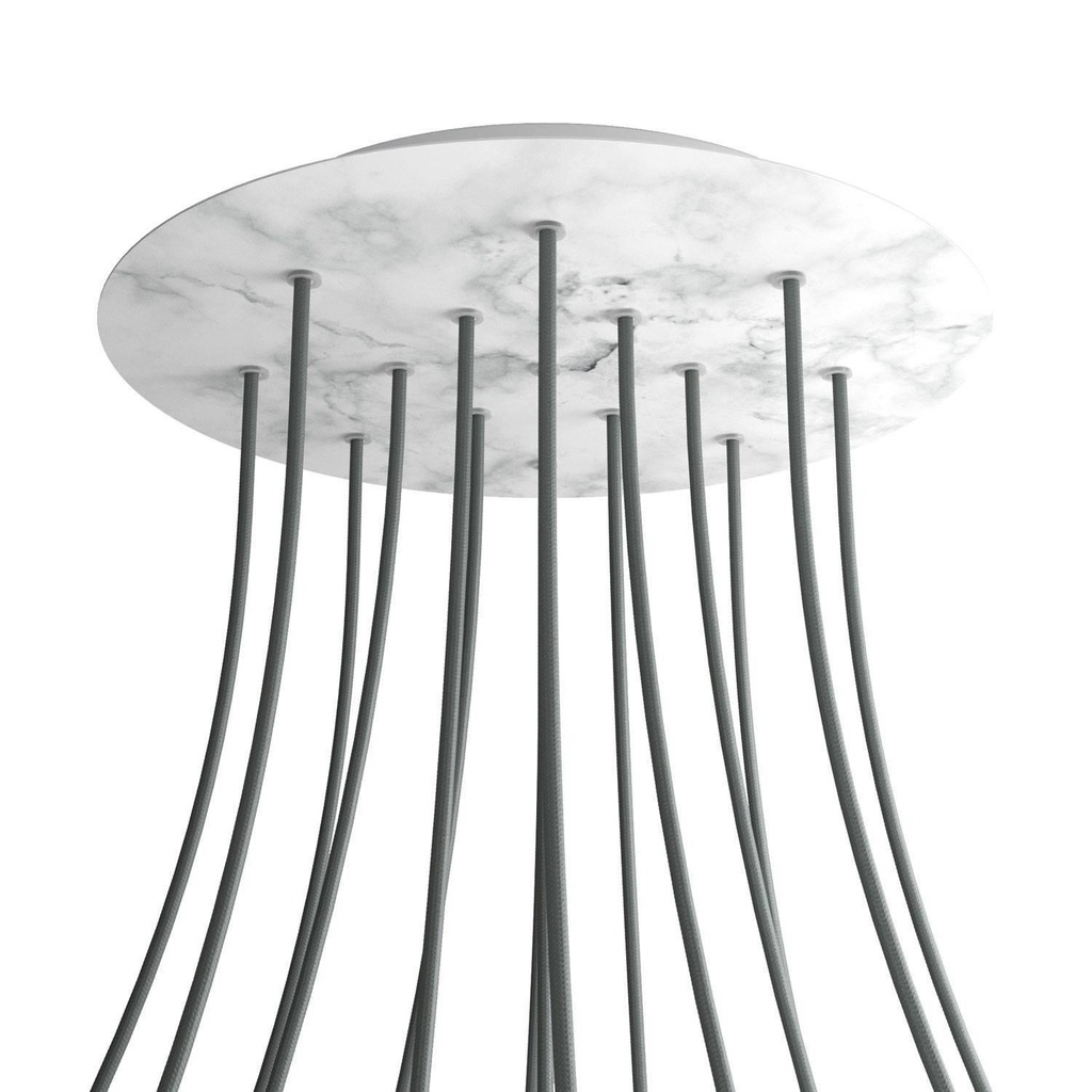 Rosone XXL Rose-One rotondo, diametro 400 mm con 15 fori e 4 fori