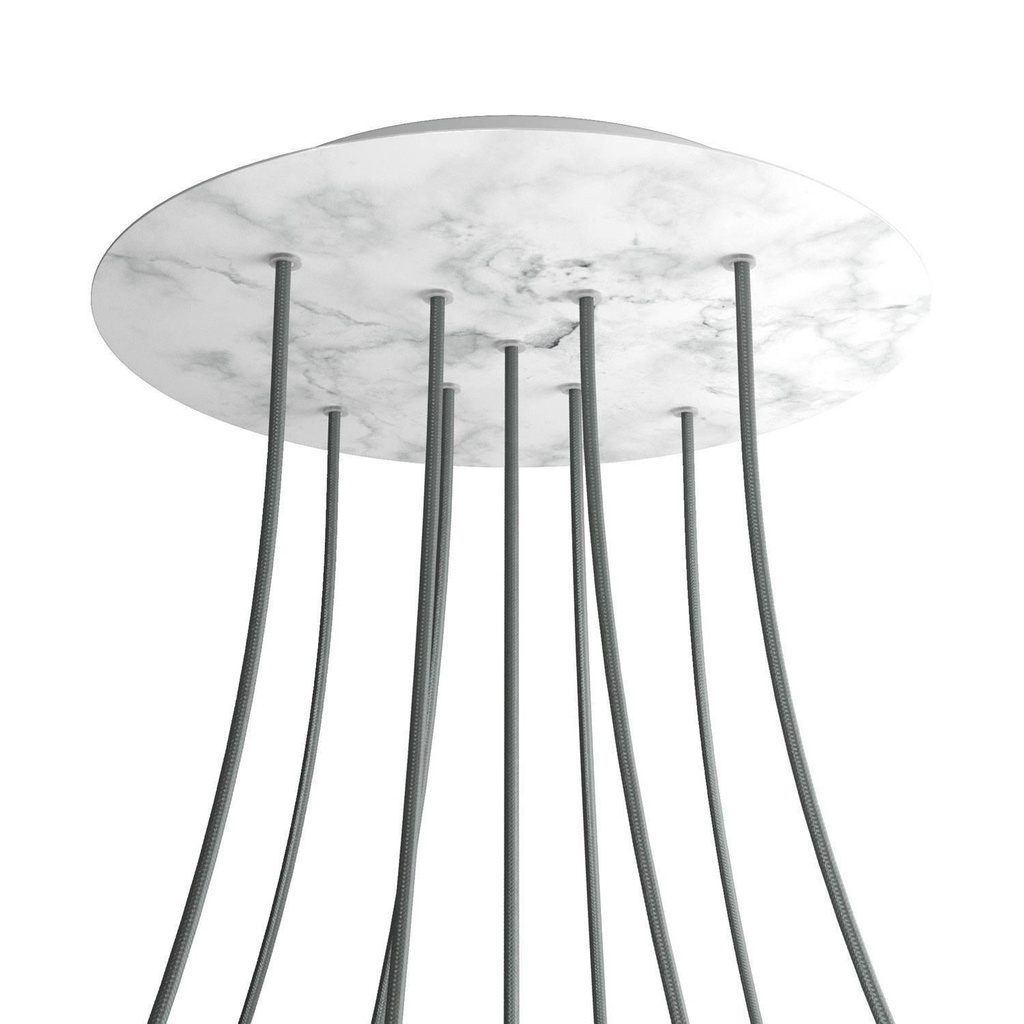 Rosone XXL Rose-One rotondo, diametro 400 mm con 9 fori a X e 4 fori