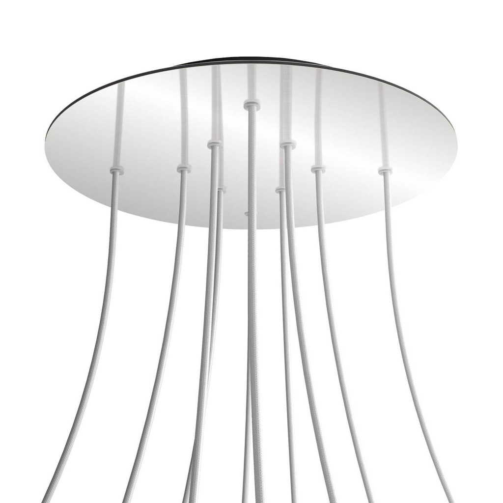 Rosone XXL Rose-One rotondo, diametro 400 mm con 10 fori e 4 fori