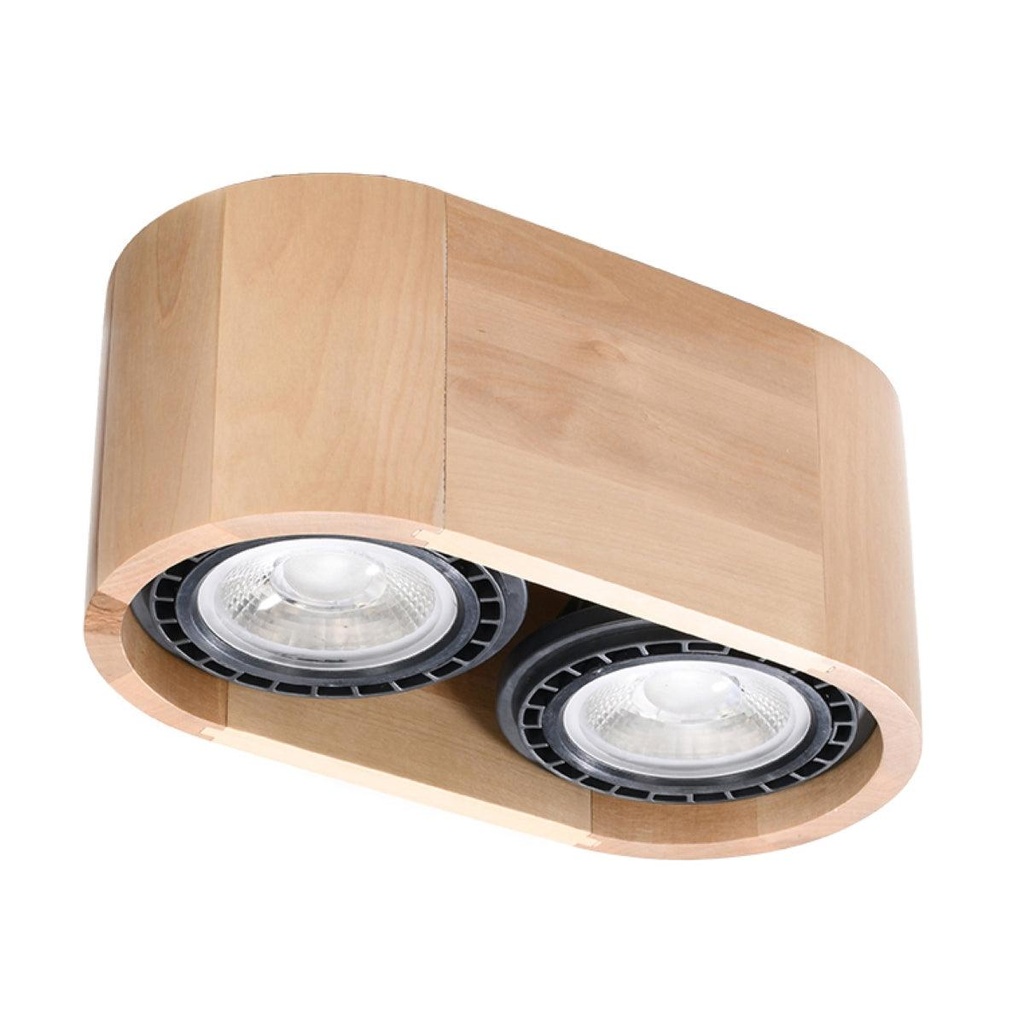 [SL.0914] Lampada da soffitto BASIC 2 in legno naturale