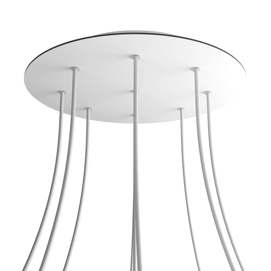 Rose-One XXL rosette round, 400 mm diameter with 9 holes and 4 holes