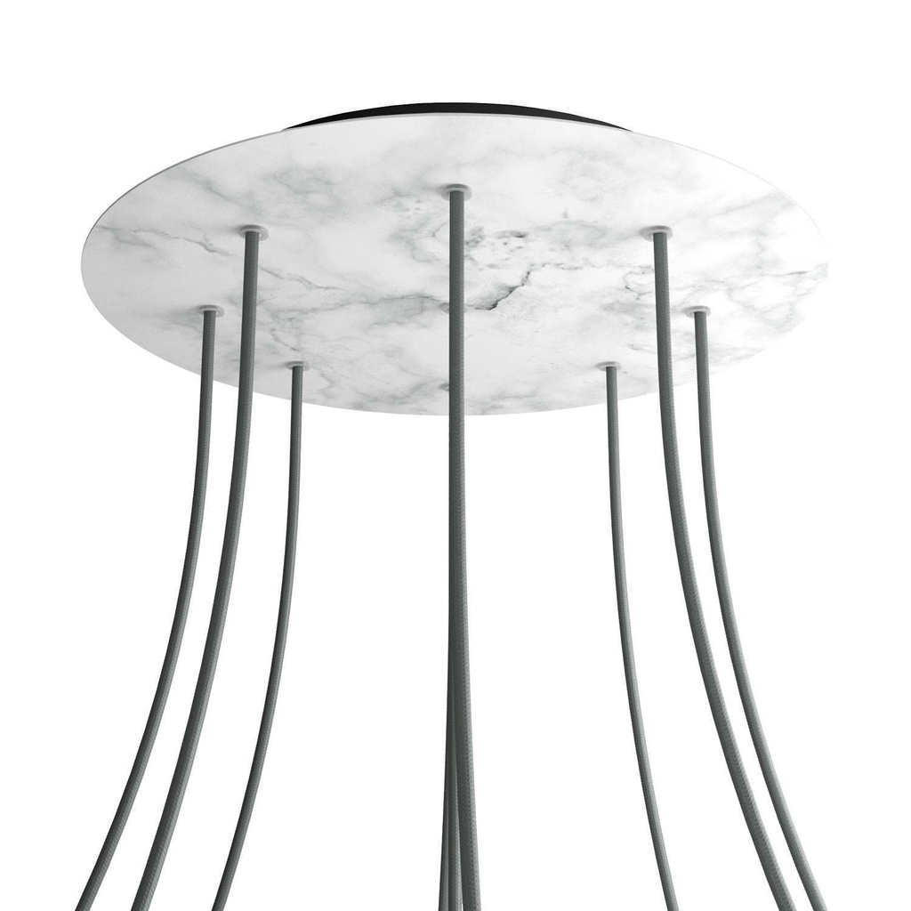 [8050997077037] Rosone XXL Rose-One rotondo, diametro 400 mm con 9 fori e 4 fori