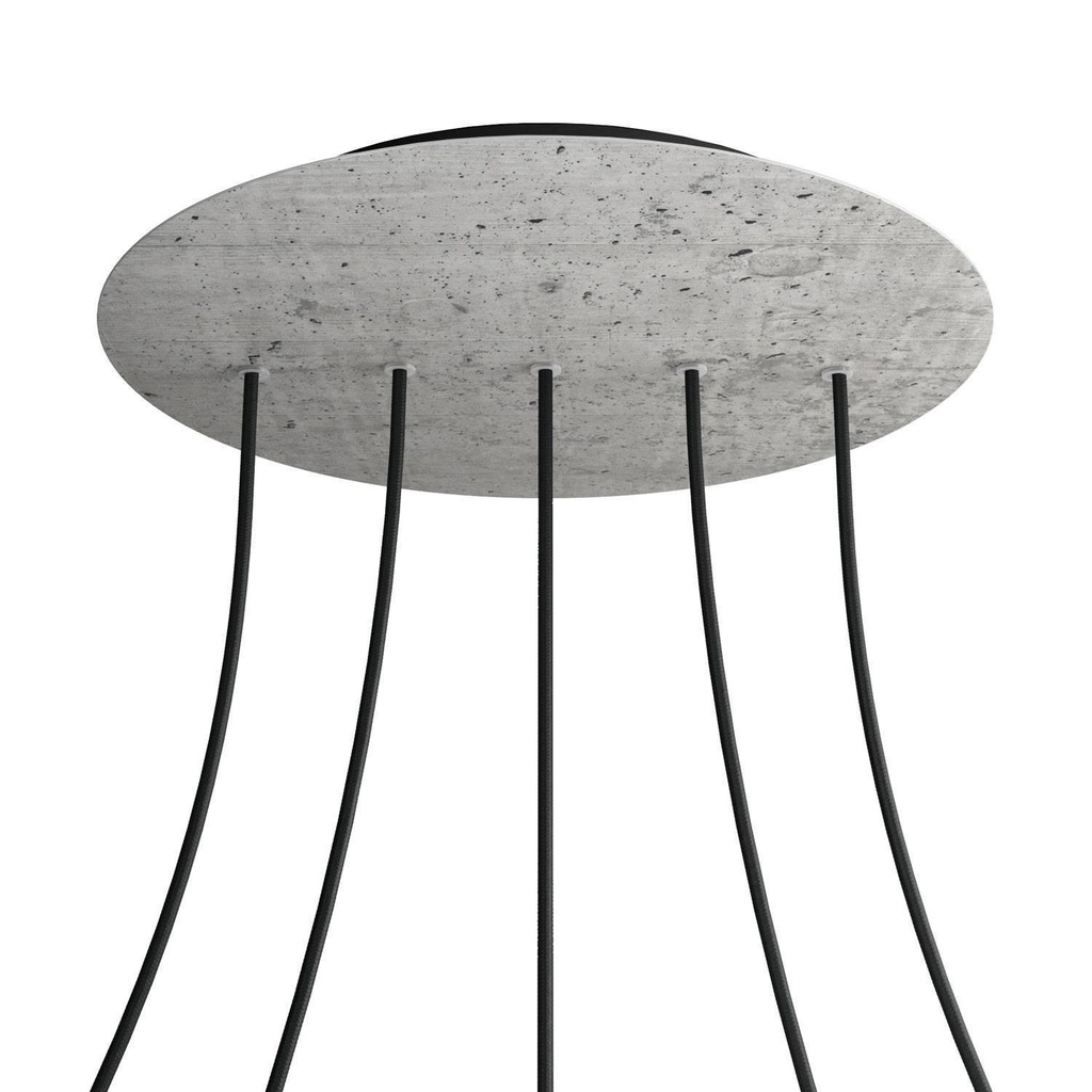 Rose-One XXL rosette round, diameter 400 mm with 5 holes in line and 4