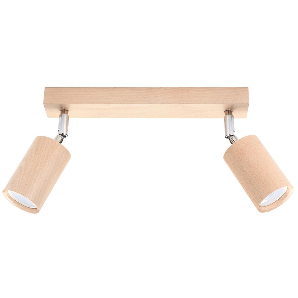 [SL.0702] Lampada da soffitto BERG 2 in legno naturale