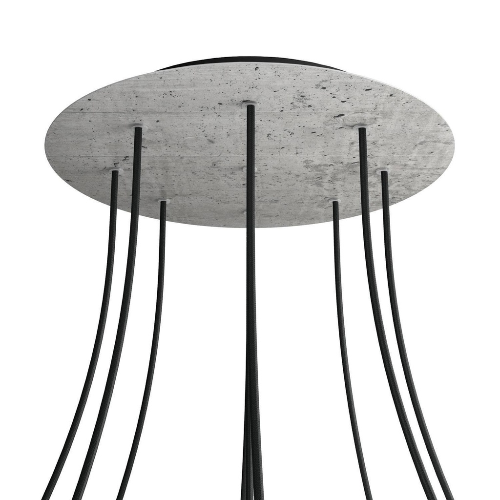 [8050997077495] Rosone XXL Rose-One rotondo, diametro 400 mm con 9 fori e 4 fori