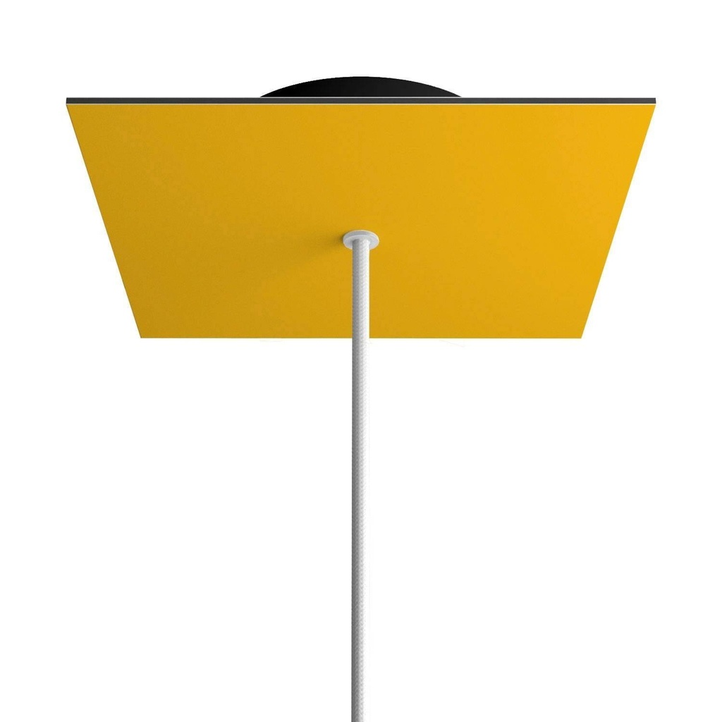 Rose-One square rosette, 200 mm with 1 hole and 4 side holes