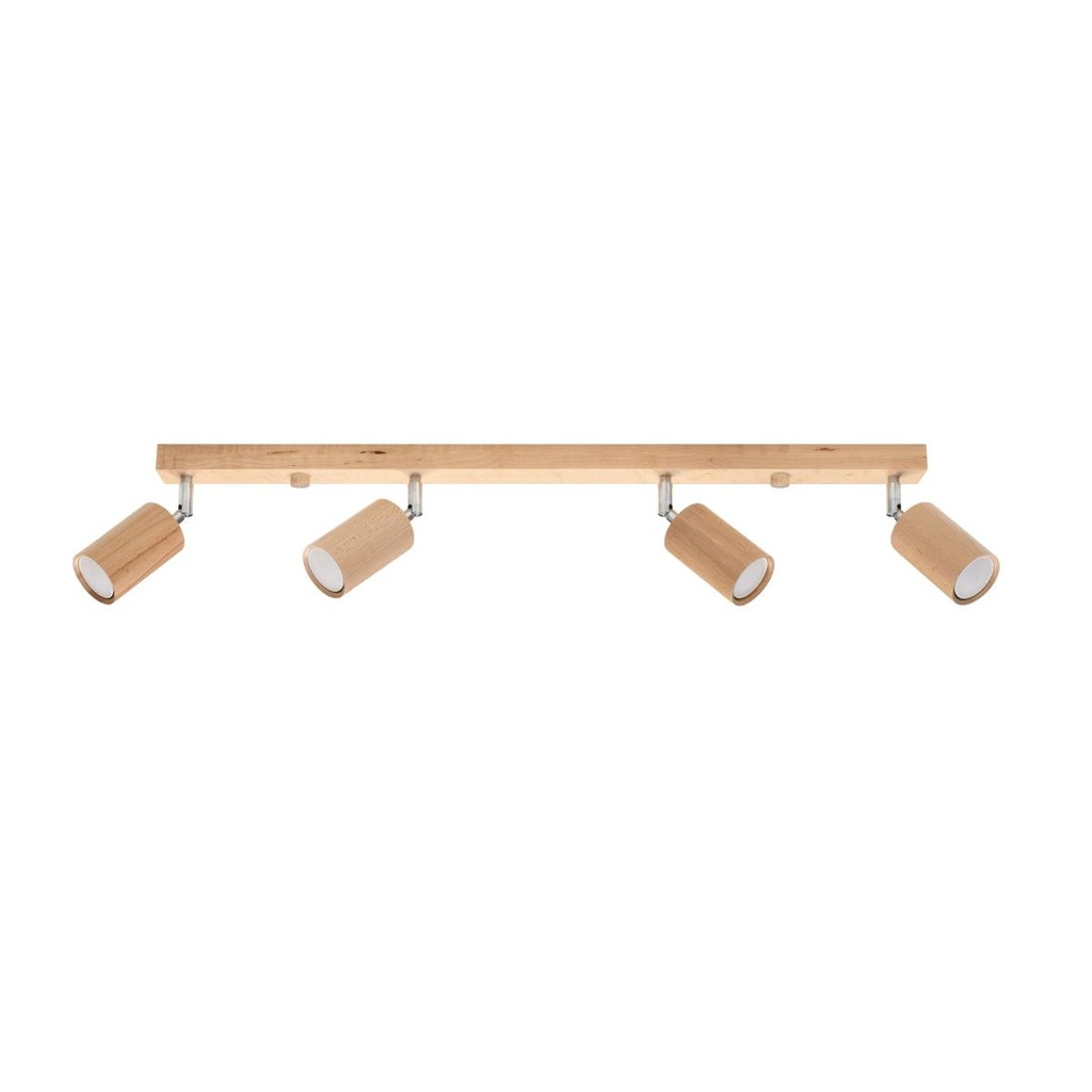[SL.1042] Lampada da soffitto BERG 4 in legno naturale