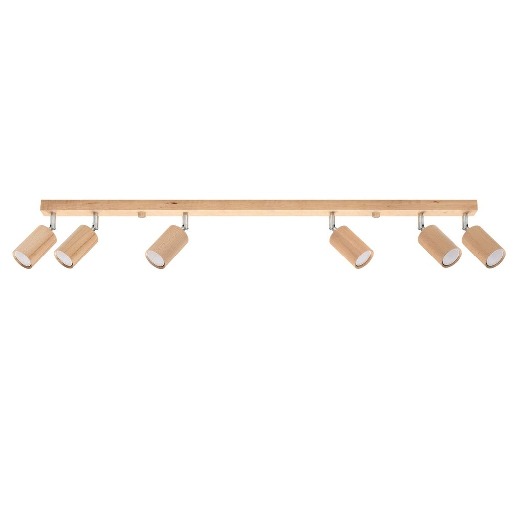 [SL.1043] Lampada da soffitto BERG 6 in legno naturale