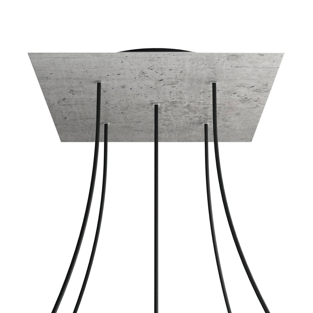 XXL Rose-One square rosette, 400 mm with 5 holes and 4 side holes