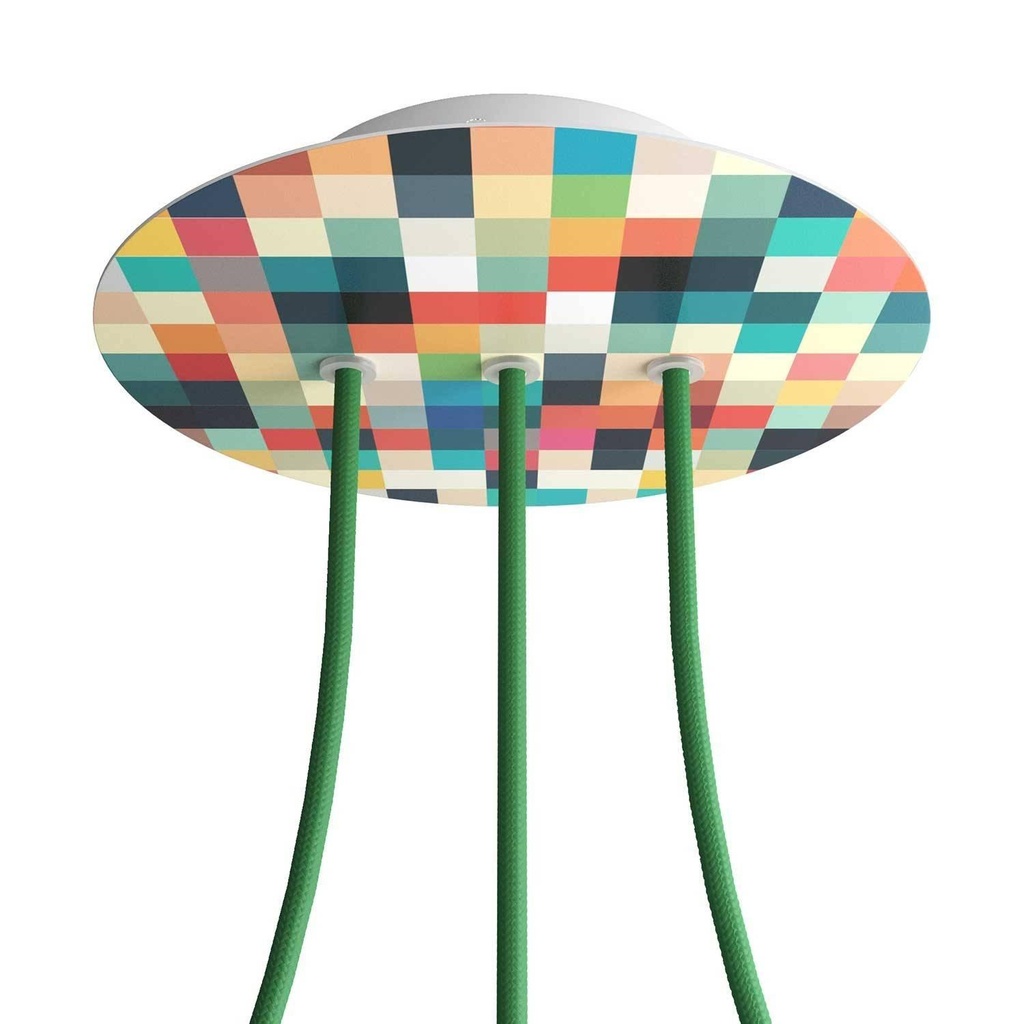 Rose-One round rosette, diameter 200 mm with 3 holes in line and 4