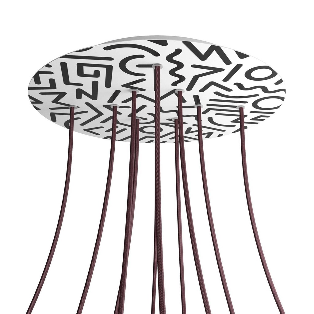 Rose-One XXL rosette round, 400 mm diameter with 10 holes and 4 holes