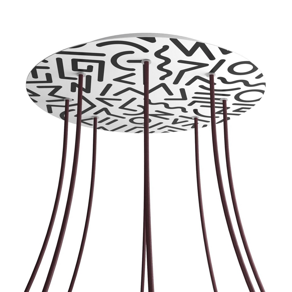 Rosone XXL Rose-One SMART rotondo, diametro 400 mm con 8 fori -