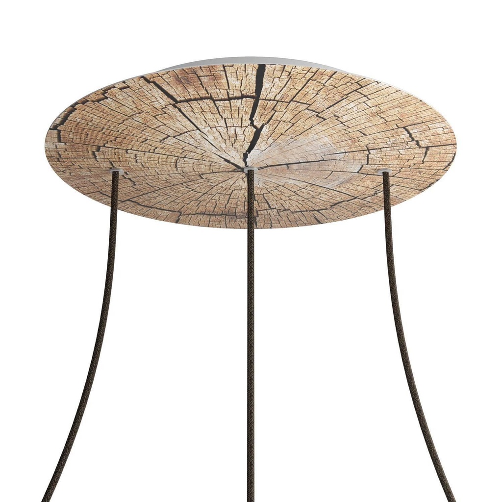 Rose-One XXL rosette round, diameter 400 mm with 3 holes in line and 4