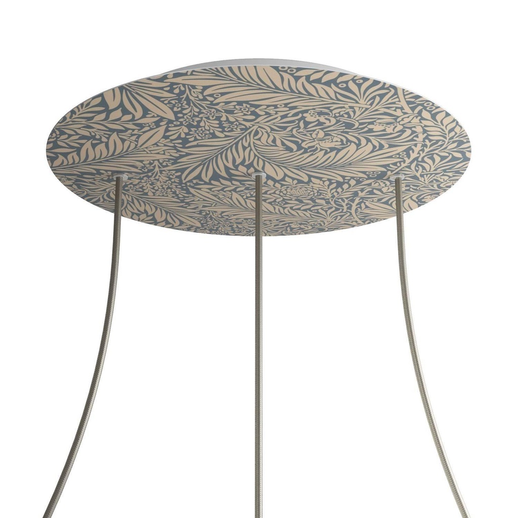 Rosone XXL Rose-One rotondo, diametro 400 mm con 3 fori in linea e 4