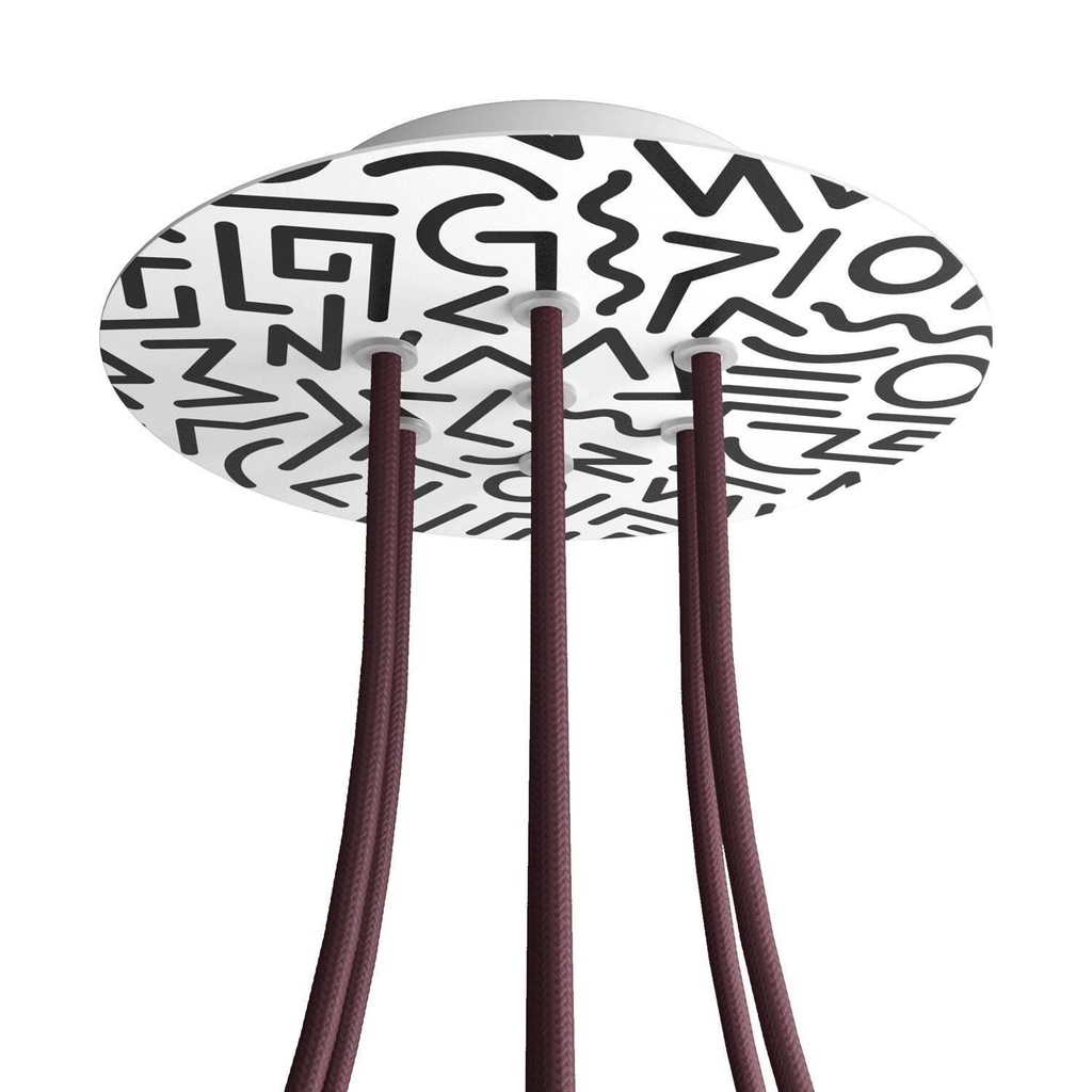 Rosone Rose-One rotondo, diametro 200 mm con 7 fori e 4 fori