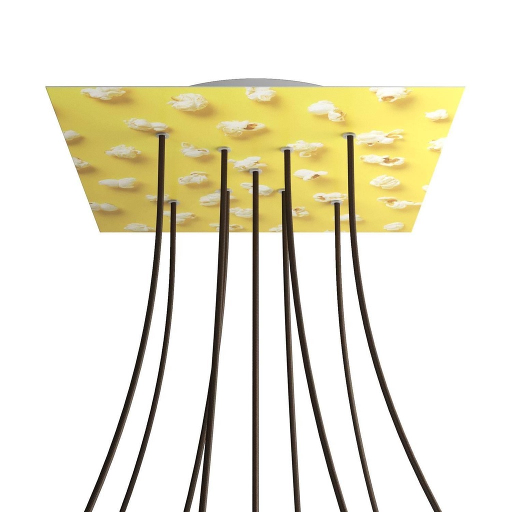 Rosone XXL Rose-One quadrato, 400 mm con 9 fori a X e 4 fori